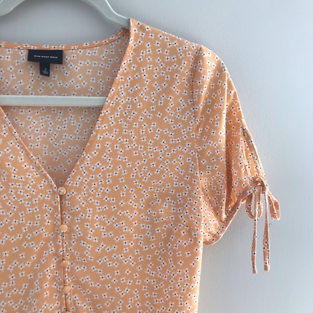 Patterned peplum blouse